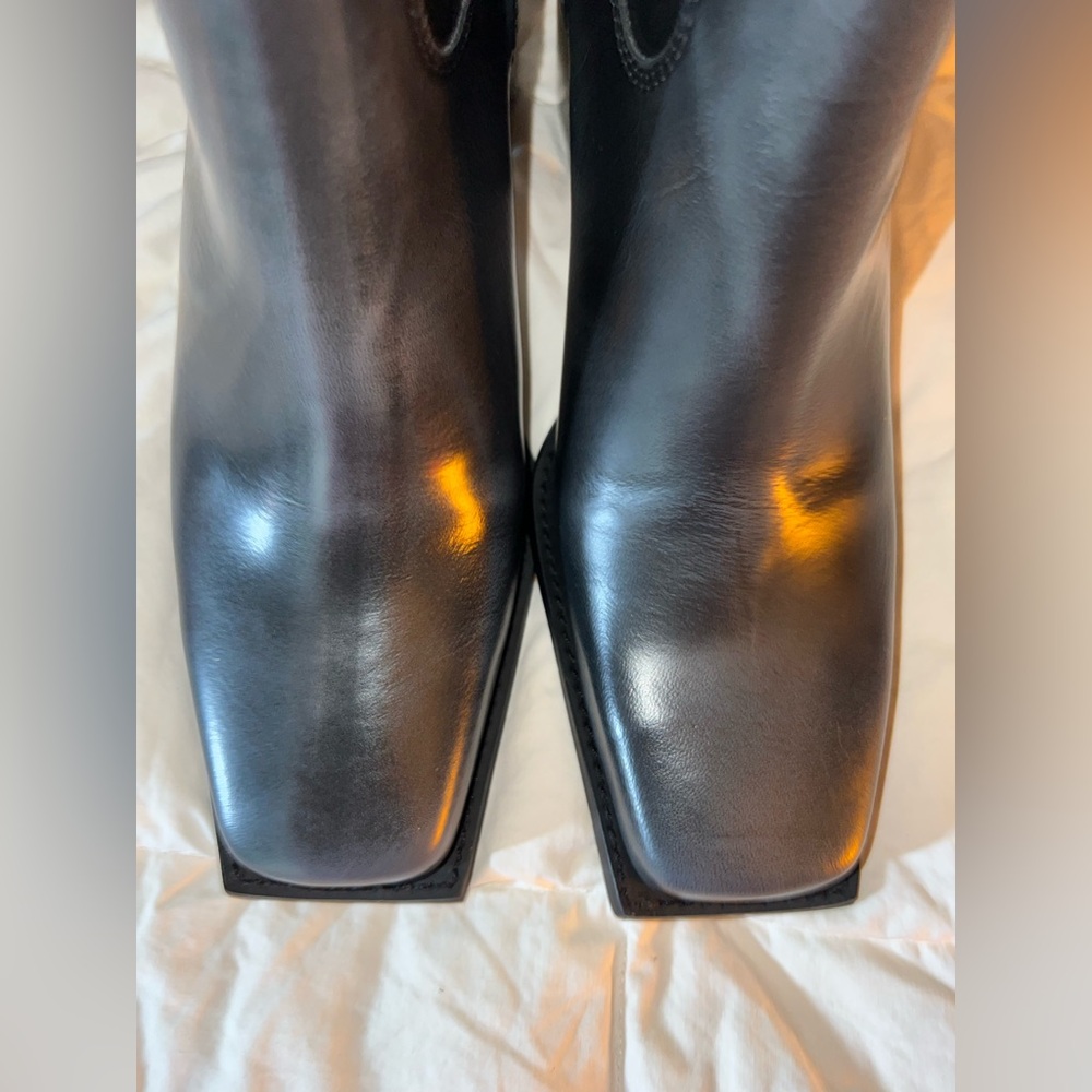 NEW Matisse Dane square toe, black leather pull on boots, black leather, 9.5 - Picture 5 of 11